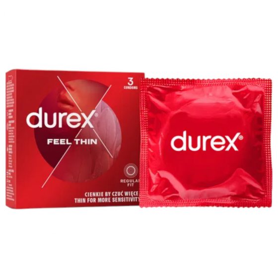 Durex Feel Thin - kondóm pre prirodzený pocit (3 ks)