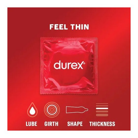 Durex Feel Thin - kondóm pre prirodzený pocit (3 ks)