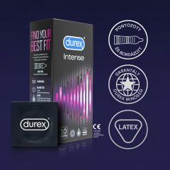 Durex Intense - vrúbkované a bodkované kondómy (10ks)