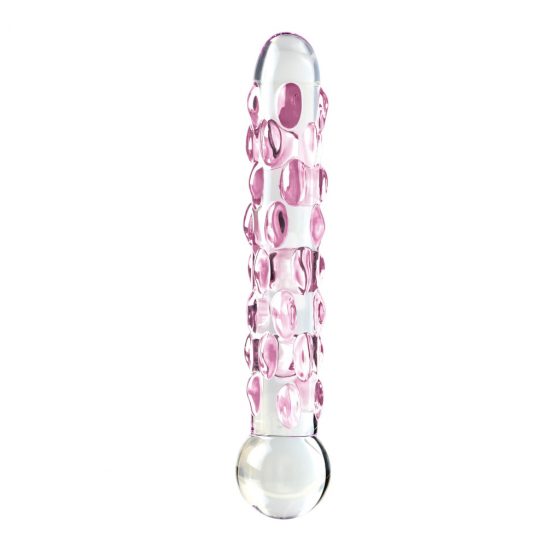 Pipedream Icicles No. 7 - sklenené dildo s perličkami