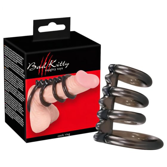 Bad Kitty Cockring - štvoritý krúžok na penis