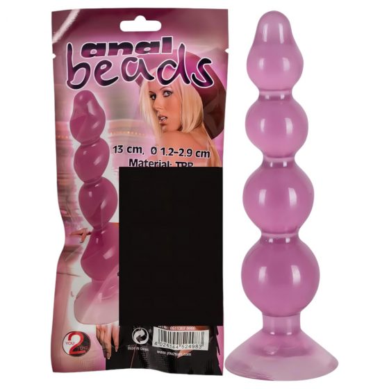 You2Toys Anal Beads - análny kolík s prísavkou