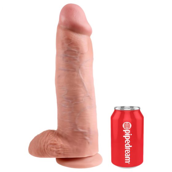 King Cock 12 veľké dildo so semenníkmi (30 cm) - telová farba