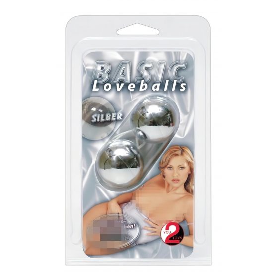 You2Toys Basic Loveballs - venušine guličky striebornej farby