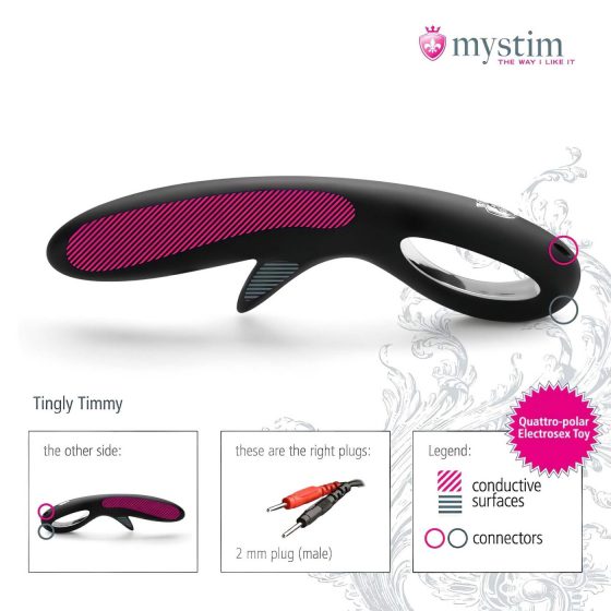 mystim Tingly Timmy - silikónový elektro-dildo