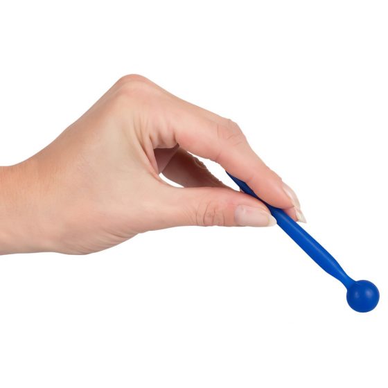 Dilator Sperm Stopper - dilátor s gulôčkami na povrchu (modrý)