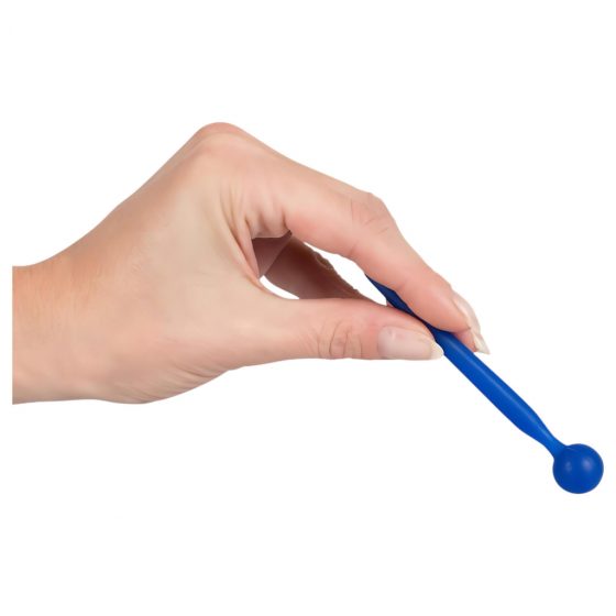 Dilator Sperm Stopper - dilátor s gulôčkami na povrchu (modrý)