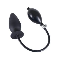   You2Toys True Black Vibrating Anal Plug - nafukovací análny kolík