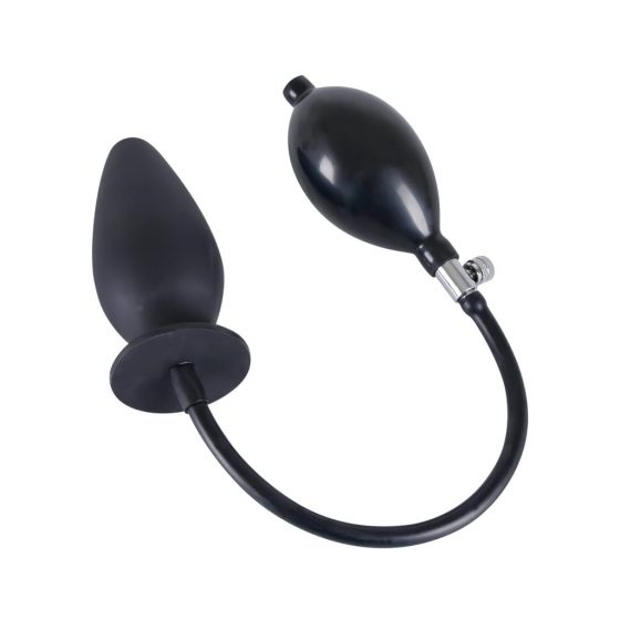 You2Toys True Black Vibrating Anal Plug - nafukovací análny kolík