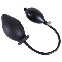   You2Toys True Black Vibrating Anal Plug - nafukovací análny kolík