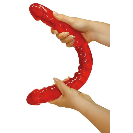 You2Toys Ultra Dongs - dvojité gelové dildo červené