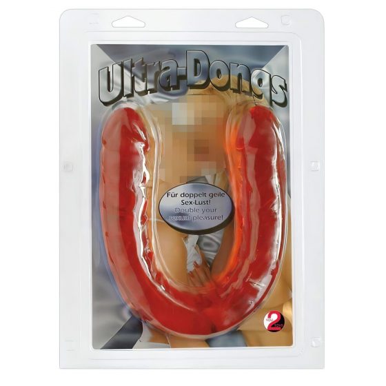 You2Toys Ultra Dongs - dvojité gelové dildo červené