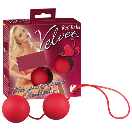 You2Toys Velvet Red Balls - venušine guličky (červené)