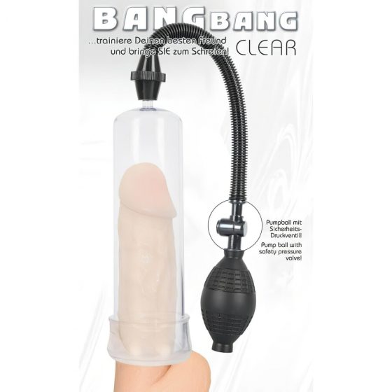 You2Toys Bang Bang Penis Pump - vákuová pumpa na penis (priehľadná)