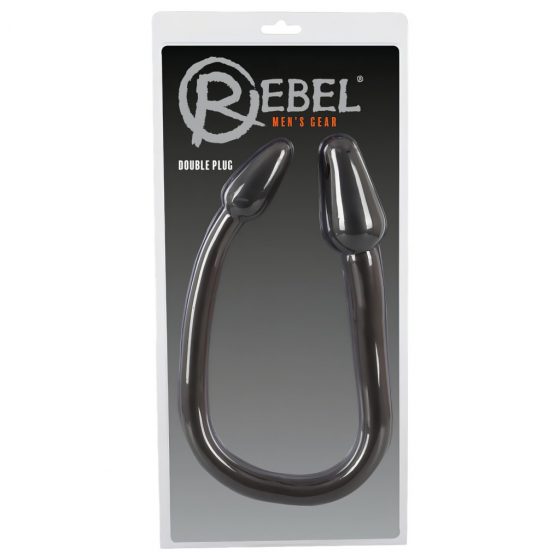 Rebel Double Plug - dvojité análne dildo (čierne)