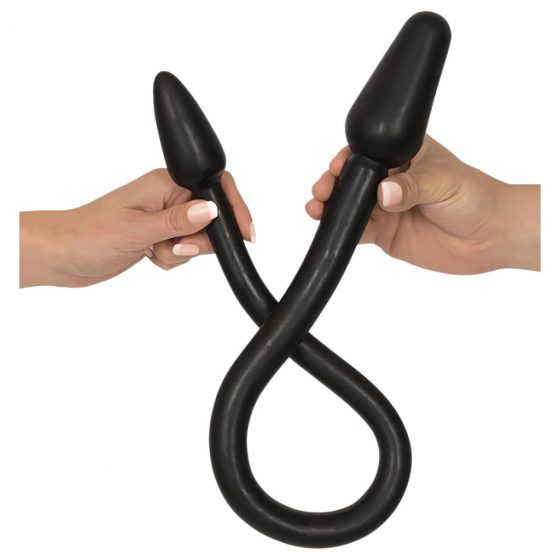 Rebel Double Plug - dvojité análne dildo (čierne)