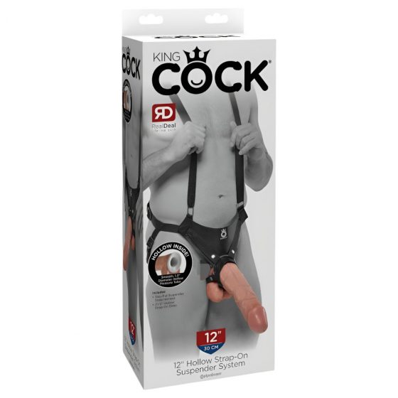 King Cock Strap-on 12 - pripínací dildo s postrojom (30 cm)