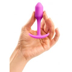   b-vibe Snug Plug 1 - análne dildo s vnútornou váhou (55g) - ružové