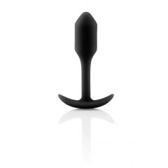   b-vibe Snug Plug 1 - análny vibrátor s vnútorným závažím (55 g) - čierny