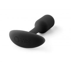   b-vibe Snug Plug 1 - análny vibrátor s vnútorným závažím (55 g) - čierny