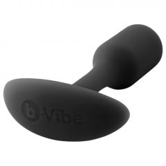   b-vibe Snug Plug 1 - análny vibrátor s vnútorným závažím (55 g) - čierny