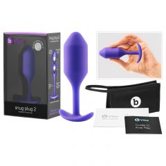   b-vibe Snug Plug 2 - dvojitá análna zátka (114g) - fialová