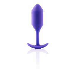   b-vibe Snug Plug 2 - dvojité guľôčkové análne dildo (114g) - fialové