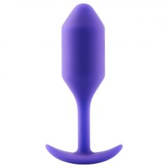   b-vibe Snug Plug 2 - dvojité guľôčkové análne dildo (114g) - fialové