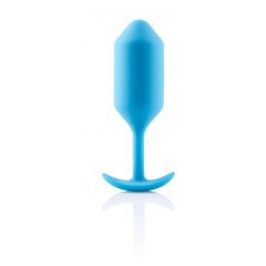   b-vibe Snug Plug 3 - dvojité guľôčkové análne dildo (180g) - modré