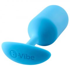   b-vibe Snug Plug 3 - dvojité guľôčkové análne dildo (180g) - modré