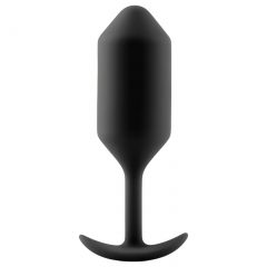   b-vibe Snug Plug 3 - dvojitý análny kolík (180g) - čierny