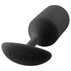   b-vibe Snug Plug 3 - dvojité guľôčkové análne dildo (180g) - čierne