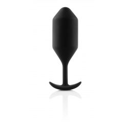   b-vibe Snug Plug 4 - dvojité guľôčkové análne dildo (257g) - čierne