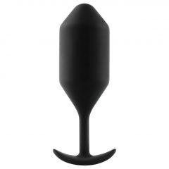   b-vibe Snug Plug 4 - dvojité guľôčkové análne dildo (257g) - čierne