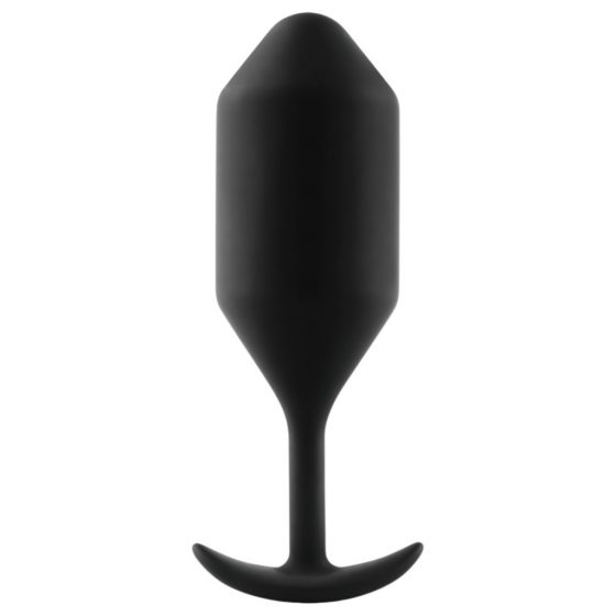 b-vibe Snug Plug 4 - dvojité guľôčkové análne dildo (257g) - čierne