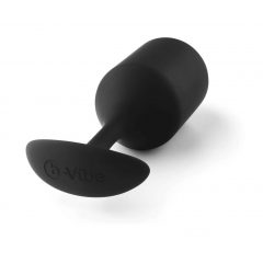   b-vibe Snug Plug 4 - dvojité guľôčkové análne dildo (257g) - čierne