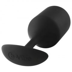   b-vibe Snug Plug 4 - dvojité guľôčkové análne dildo (257g) - čierne