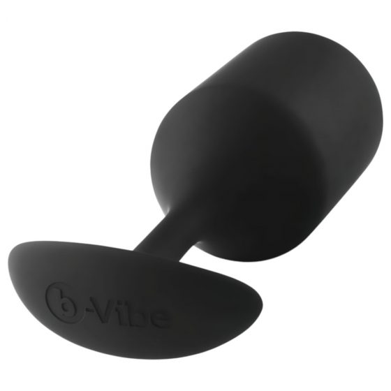 b-vibe Snug Plug 4 - dvojité guľôčkové análne dildo (257g) - čierne