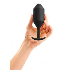   b-vibe Snug Plug 4 - dvojité guľôčkové análne dildo (257g) - čierne