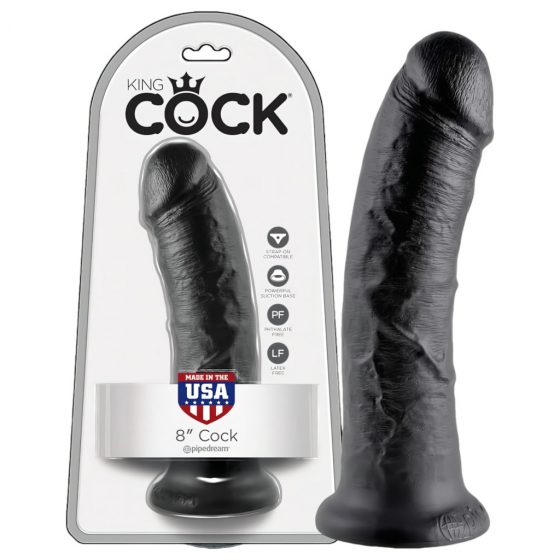 King Cock 8 dildo (20 cm) - čierny