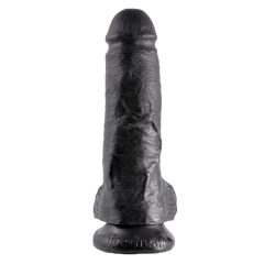 King Cock 8 dildo s semenníkmi (20 cm) - čierny