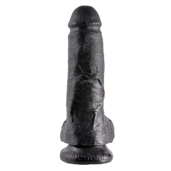 King Cock 8 dildo s semenníkmi (20 cm) - čierny