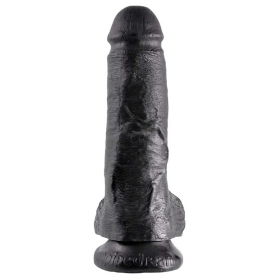 King Cock 8 dildo s semenníkmi (20 cm) - čierny