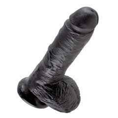 King Cock 8 dildo s semenníkmi (20 cm) - čierny