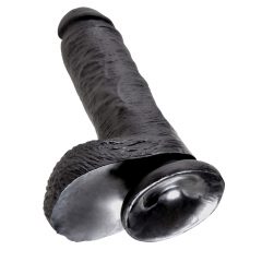 King Cock 8 dildo s semenníkmi (20 cm) - čierny