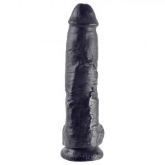 King Cock 10 dildo s semenníkmi (25 cm) - čierny