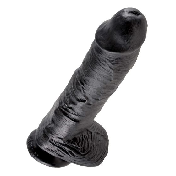 King Cock 10 dildo s semenníkmi (25 cm) - čierny