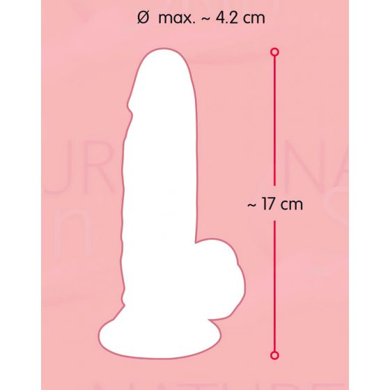 Nature Skin small bendable dildo - realistické dildo s prísavkou - telová farba (malé)