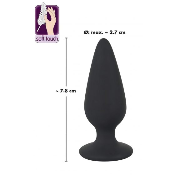 Black Velvet Heavy - 40g-ové análne dildo (čierne)