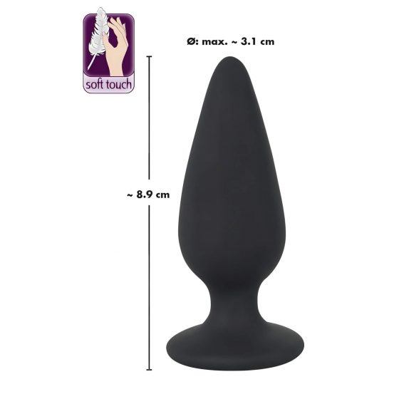 Black Velvet Heavy - 75 g-ové análne dildo (čierne)